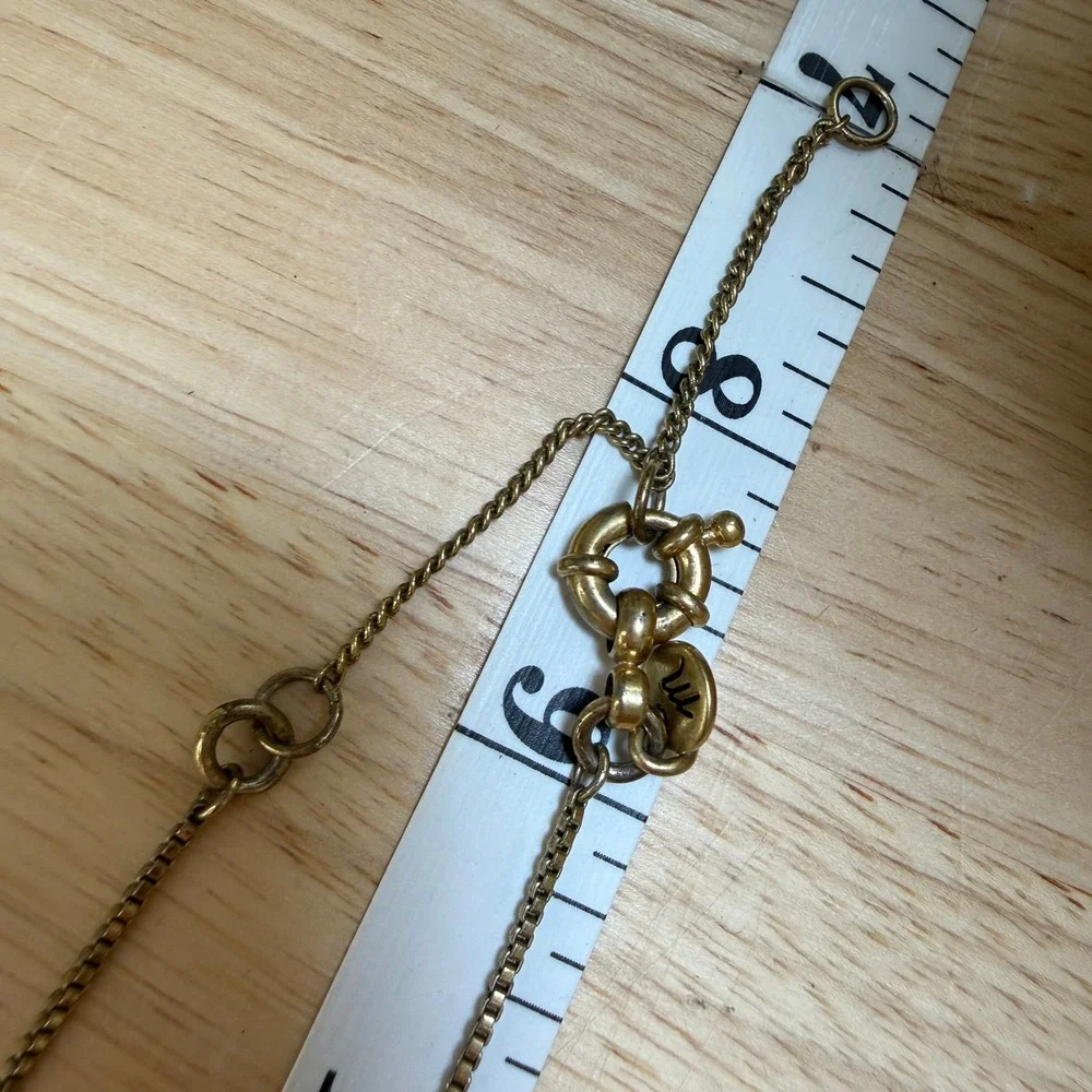Madewell Bib Necklace Gold Tiered Statement Modern Minimalist Architectural - Picture 8 of 13